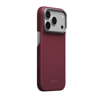 Apple iPhone 18 Pro Kılıf M-safe Şarj Özellikli Aramid Karbon Fiber Pitaka Argyle Serisi Kapak - 3