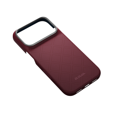 Apple iPhone 18 Pro Kılıf M-safe Şarj Özellikli Aramid Karbon Fiber Pitaka Argyle Serisi Kapak - 15