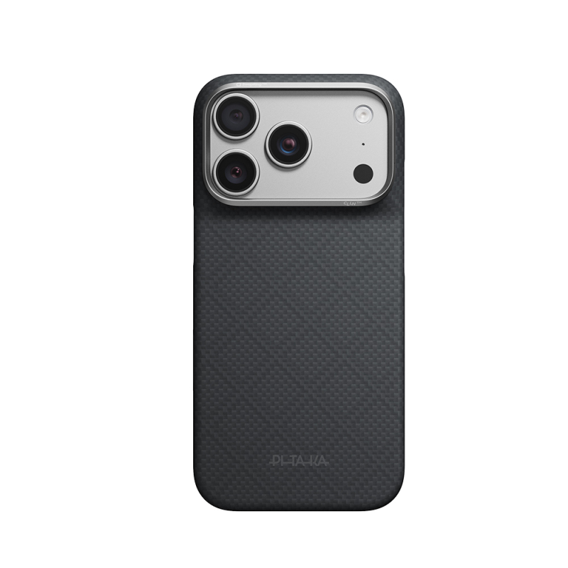 Apple iPhone 18 Pro Kılıf M-safe Şarj Özellikli Aramid Karbon Fiber Pitaka Argyle Serisi Kapak - 11