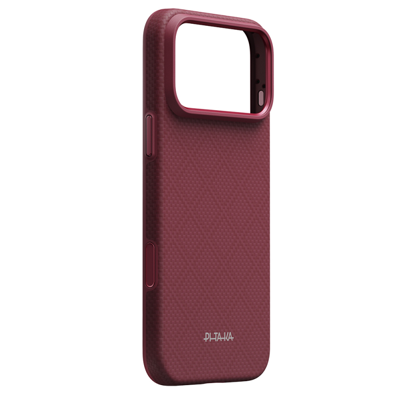 Apple iPhone 18 Pro Kılıf M-safe Şarj Özellikli Aramid Karbon Fiber Pitaka Argyle Serisi Summa Kapak - 4