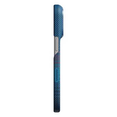 Apple iPhone 18 Pro Kılıf M-safe Şarj Özellikli Aramid Karbon Fiber Pitaka Moonrise 2.0 Nights Serisi Kapak - 14