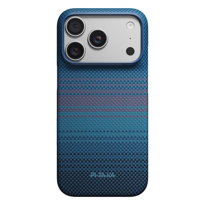 Apple iPhone 18 Pro Kılıf M-safe Şarj Özellikli Aramid Karbon Fiber Pitaka Moonrise 2.0 Nights Serisi Kapak - 2