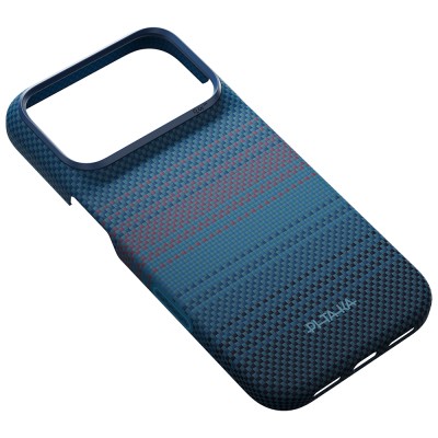 Apple iPhone 18 Pro Kılıf M-safe Şarj Özellikli Aramid Karbon Fiber Pitaka Moonrise 2.0 Nights Serisi Kapak - 7