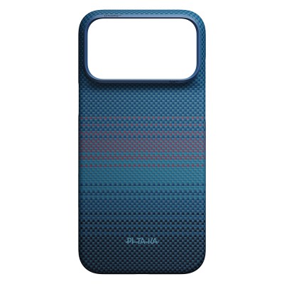 Apple iPhone 18 Pro Kılıf M-safe Şarj Özellikli Aramid Karbon Fiber Pitaka Moonrise 2.0 Nights Serisi Kapak - 4