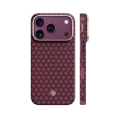 Apple iPhone 18 Pro Kılıf M-Safe Şarj Özellikli Benks ArmorAir ArmorGrid Serisi C1 Kevlar Karbon Kapak - 1