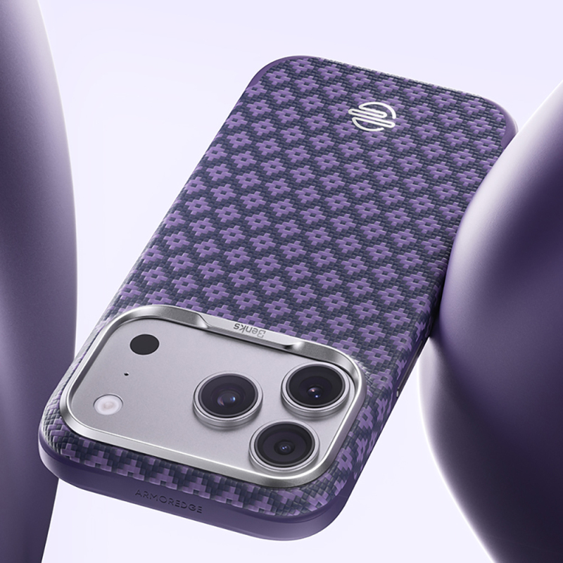 Apple iPhone 18 Pro Kılıf M-Safe Şarj Özellikli Benks ArmorPro ArmorEdge X9 Serisi Kevlar Karbon Kapak - 11
