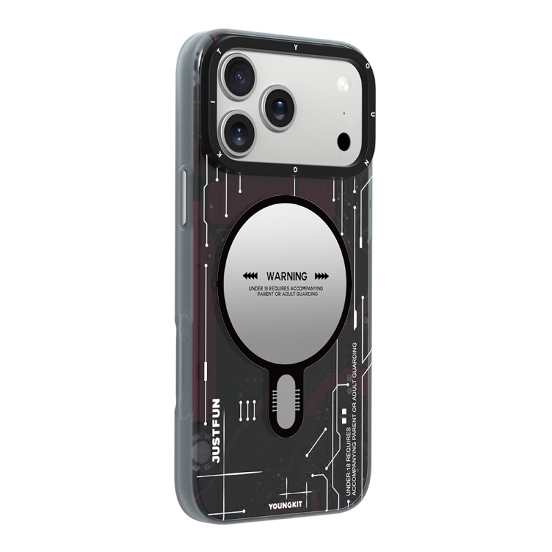 Apple iPhone 18 Pro Kılıf M-safe Şarj Özellikli Kamera Denetim Butonlu Youngkit Technology Serisi Kapak - 4