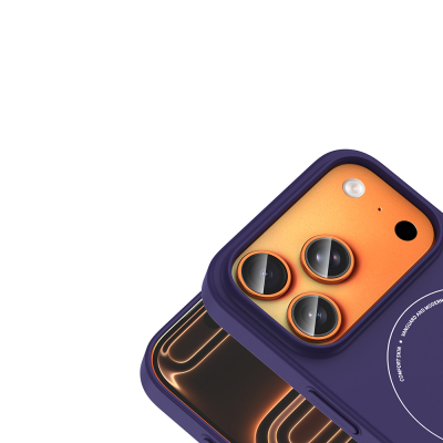 Apple iPhone 18 Pro Kılıf M-Safe Şarj Özellikli Kamera Korumalı Zore Elio Sert PC Kapak - 22