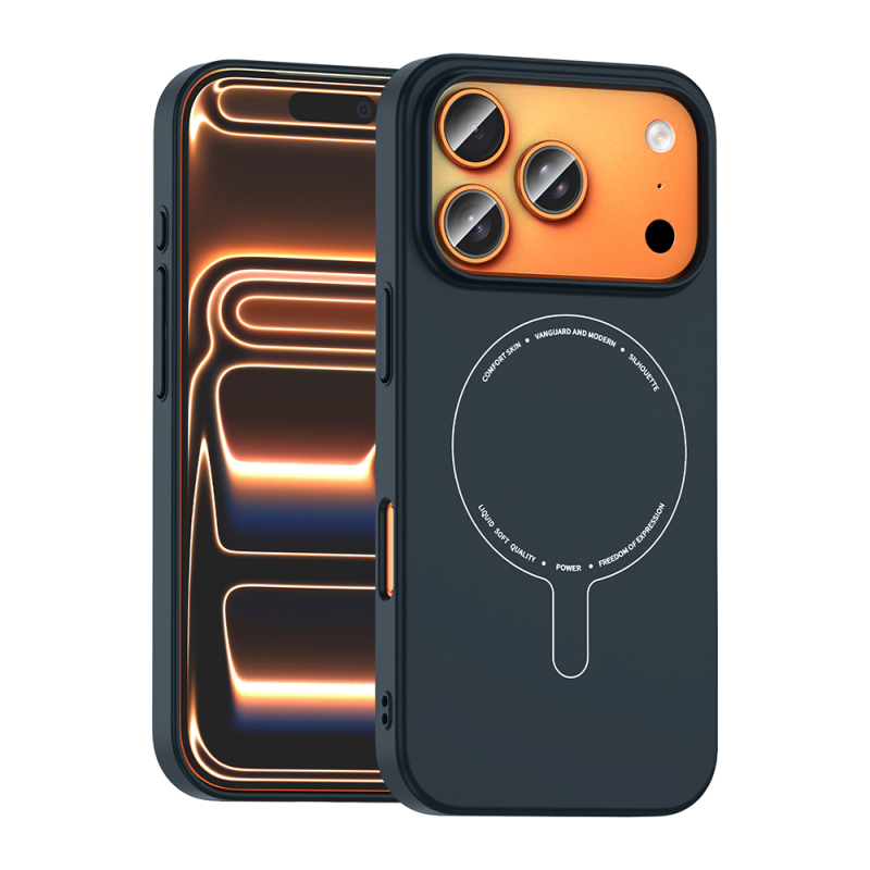 Apple iPhone 18 Pro Kılıf M-Safe Şarj Özellikli Kamera Korumalı Zore Elio Sert PC Kapak - 7