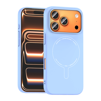 Apple iPhone 18 Pro Kılıf M-Safe Şarj Özellikli Kamera Korumalı Zore Elio Sert PC Kapak - 8