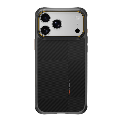 Apple iPhone 18 Pro Kılıf M-safe Şarj Özellikli Metal Kamera Çerçeveli Raptic Aramid Dual Karbon Fiber Mondrian Serisi Kapak - 1