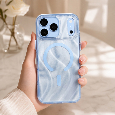 Apple iPhone 18 Pro Kılıf M-safe Şarj Özellikli Mutural Glow Desert Serisi Kapak - 3