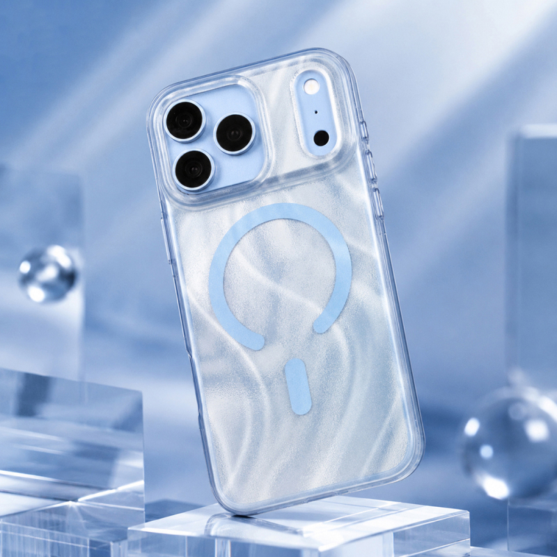 Apple iPhone 18 Pro Kılıf M-safe Şarj Özellikli Mutural Glow Desert Serisi Kapak - 9