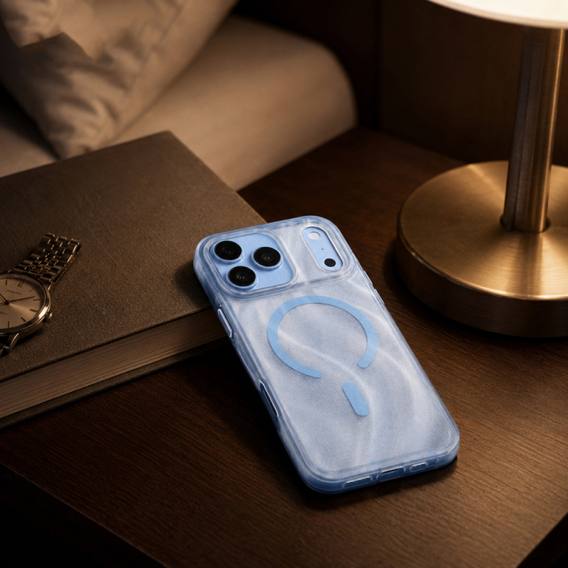 Apple iPhone 18 Pro Kılıf M-safe Şarj Özellikli Mutural Glow Desert Serisi Kapak - 10