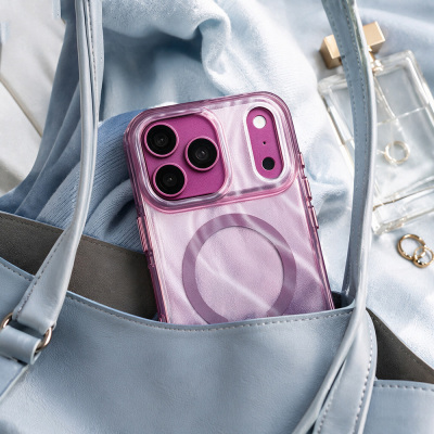 Apple iPhone 18 Pro Kılıf M-safe Şarj Özellikli Mutural Glow Desert Serisi Kapak - 12