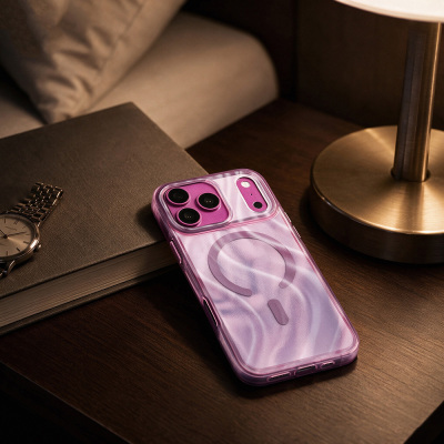 Apple iPhone 18 Pro Kılıf M-safe Şarj Özellikli Mutural Glow Desert Serisi Kapak - 13