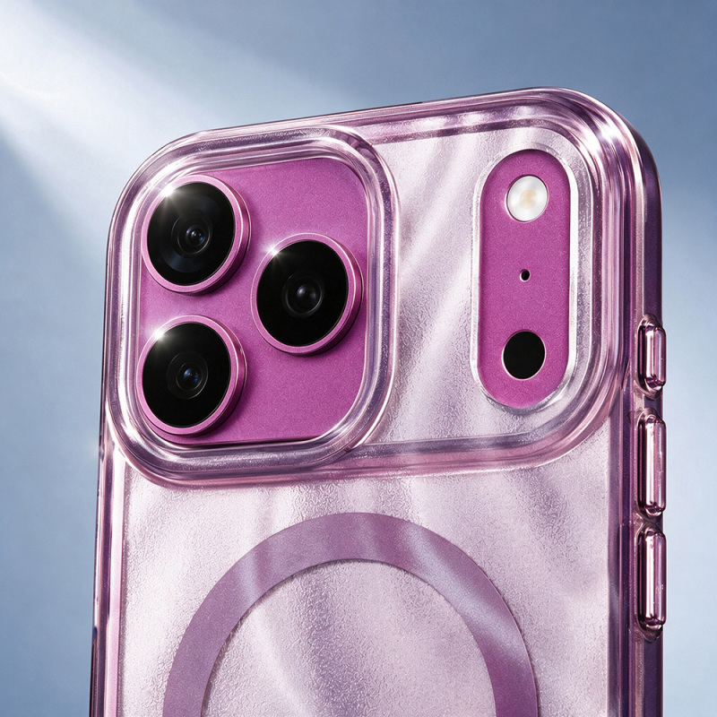 Apple iPhone 18 Pro Kılıf M-safe Şarj Özellikli Mutural Glow Desert Serisi Kapak - 16