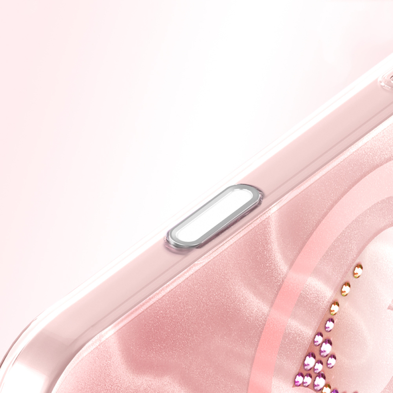 Apple iPhone 18 Pro Kılıf M-Safe Şarj Özellikli Orjinal Swarovski Taşlı Zore Paris Rovix Sert PC Kapak - 20