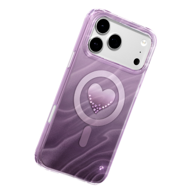 Apple iPhone 18 Pro Kılıf M-Safe Şarj Özellikli Orjinal Swarovski Taşlı Zore Paris Rovix Sert PC Kapak - 22