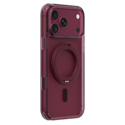 Apple iPhone 18 Pro Kılıf M-safe Şarj Özellikli Raptic Air Stand Serisi Aynalı Arka Yüzey Standlı Kapak - 4