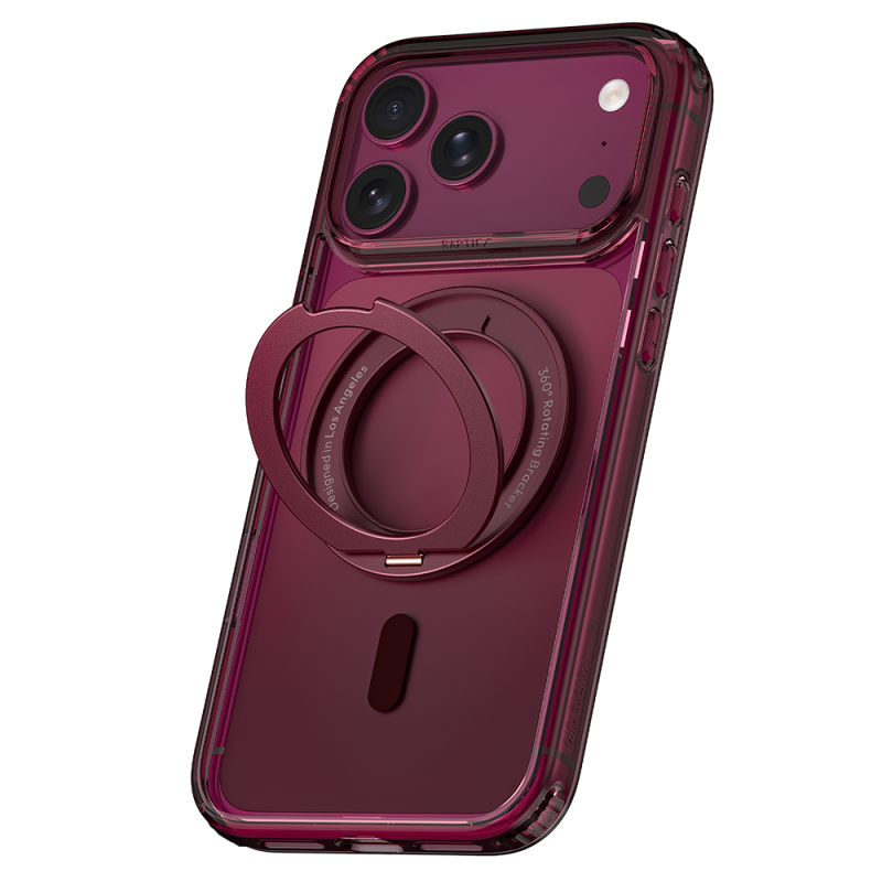 Apple iPhone 18 Pro Kılıf M-safe Şarj Özellikli Raptic Air Stand Serisi Aynalı Arka Yüzey Standlı Kapak - 6