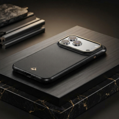 Apple iPhone 18 Pro Kılıf M-safe Şarj Özellikli Raptic Aramid Dual Reynis Serisi Karbon Kapak - 3
