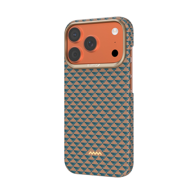 Apple iPhone 18 Pro Kılıf M-safe Şarj Özellikli Raptic Aramid Skin Origin Serisi Karbon Kapak - 18