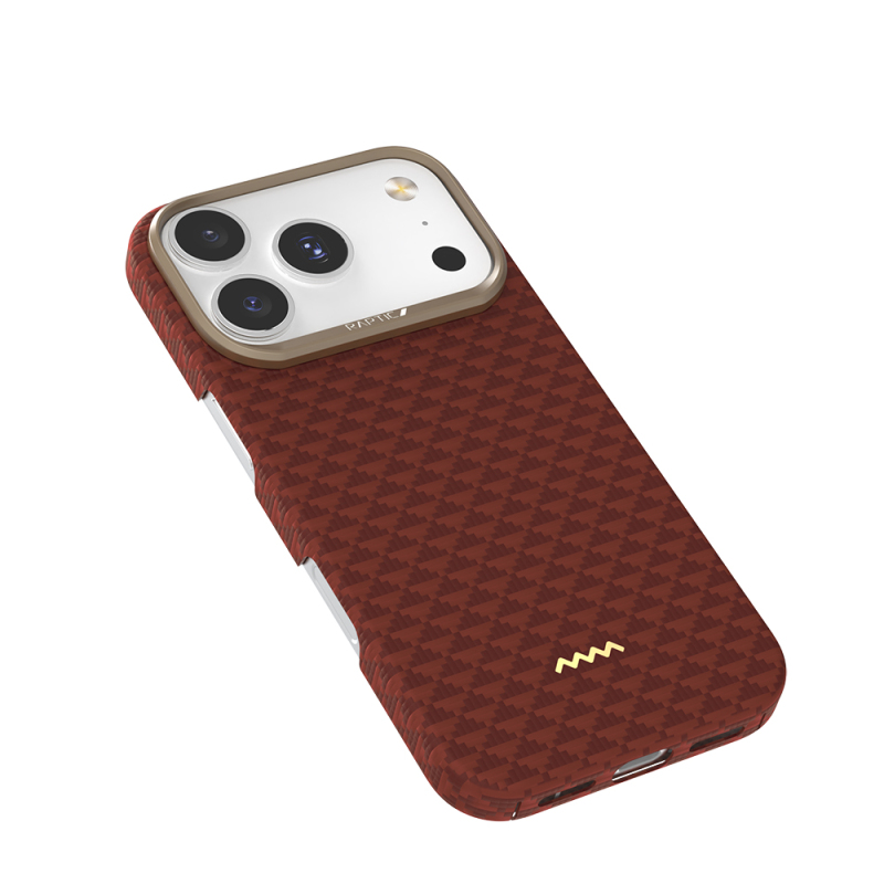 Apple iPhone 18 Pro Kılıf M-safe Şarj Özellikli Raptic Aramid Skin Origin Serisi Karbon Kapak - 13