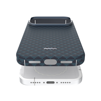 Apple iPhone 18 Pro Kılıf M-safe Şarj Özellikli Raptic Aramid Skin Origin Serisi Karbon Kapak - 32