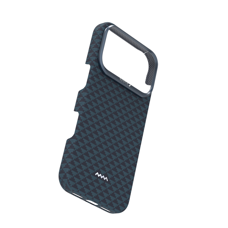 Apple iPhone 18 Pro Kılıf M-safe Şarj Özellikli Raptic Aramid Skin Origin Serisi Karbon Kapak - 33