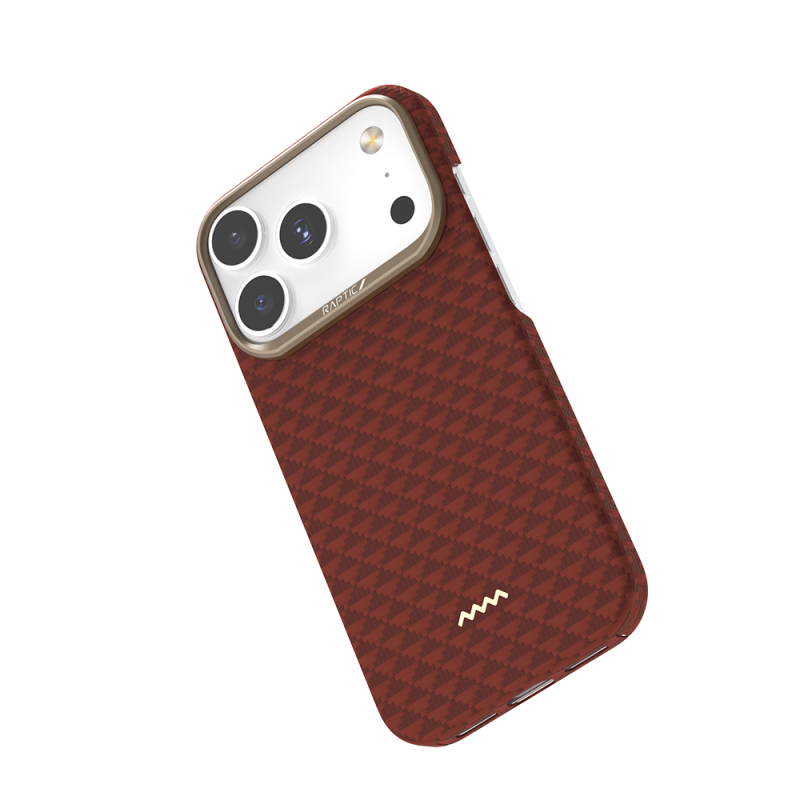 Apple iPhone 18 Pro Kılıf M-safe Şarj Özellikli Raptic Aramid Skin Origin Serisi Karbon Kapak - 26