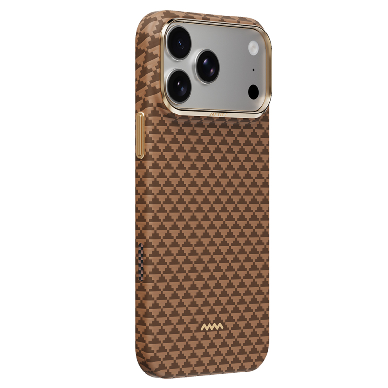 Apple iPhone 18 Pro Kılıf M-safe Şarj Özellikli Raptic Aramid Skin Origin Serisi Karbon Kapak - 39
