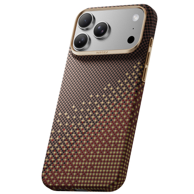 Apple iPhone 18 Pro Kılıf M-safe Şarj Özellikli Raptic Aramid Skin Serenity Serisi Karbon Kapak - 5