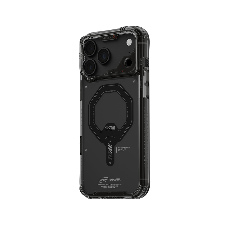 Apple iPhone 18 Pro Kılıf M-safe Şarj Özellikli Şeffaf Airbag Tasarımlı Skinarma Saido Mag-Charge Kapak - 9