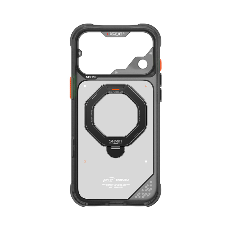 Apple iPhone 18 Pro Kılıf M-safe Şarj Özellikli Standlı Skinarma Saturn Kapak - 33