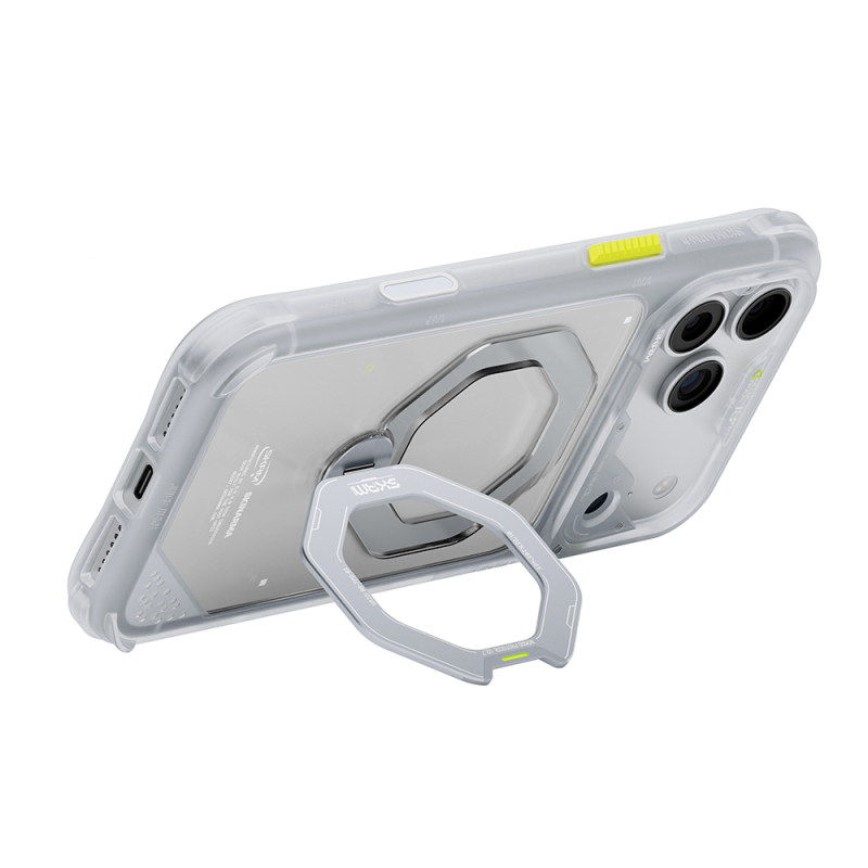 Apple iPhone 18 Pro Kılıf M-safe Şarj Özellikli Standlı Skinarma Saturn Kapak - 43
