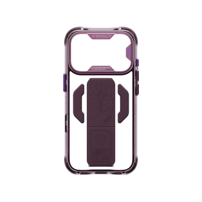 Apple iPhone 18 Pro Kılıf M-safe Şarj Özellikli Teknoloji Desenli Skinarma Helio CE Mag Charge Standlı Kapak - 7