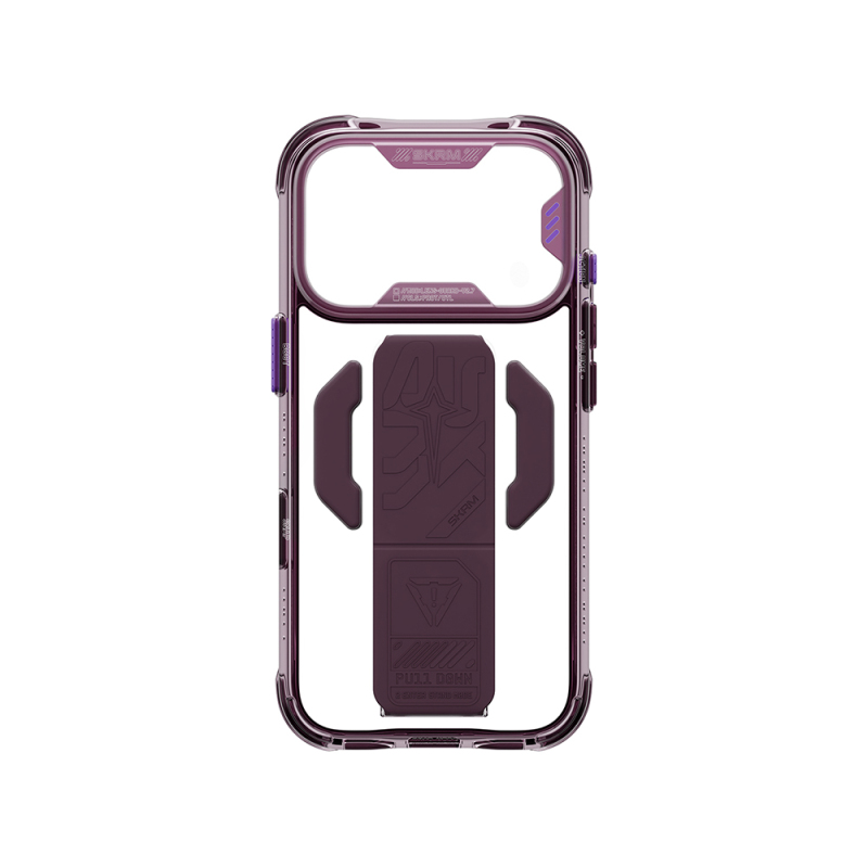 Apple iPhone 18 Pro Kılıf M-safe Şarj Özellikli Teknoloji Desenli Skinarma Helio CE Mag Charge Standlı Kapak - 7
