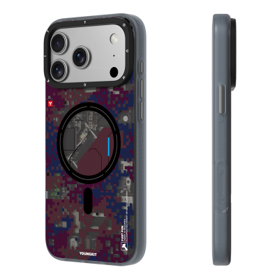 Apple iPhone 18 Pro Kılıf M-Safe Şarj Özellikli Youngkit Camouflage Sykell Serisi Kapak - 1