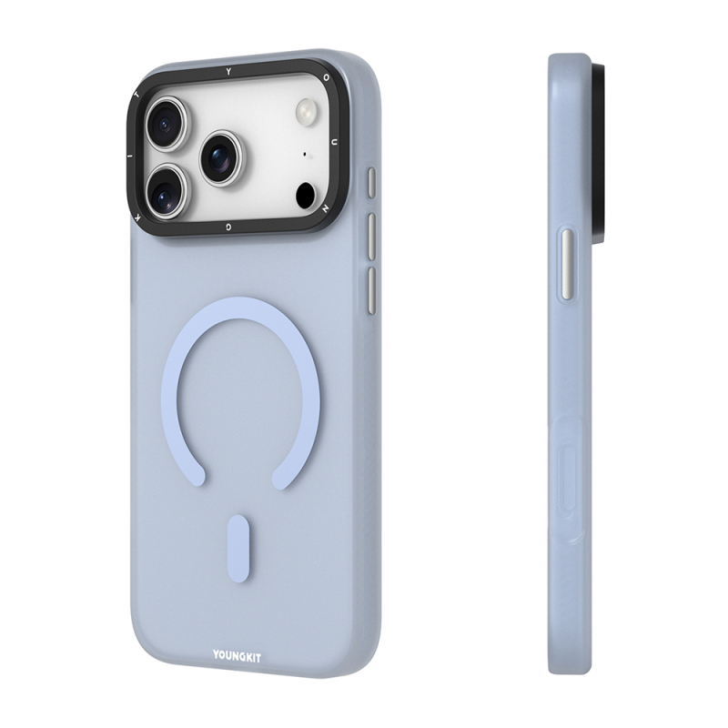 Apple iPhone 18 Pro Kılıf M-safe Şarj Özellikli Youngkit Hidden Sand Serisi Kapak - 12