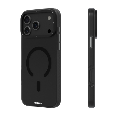Apple iPhone 18 Pro Kılıf M-safe Şarj Özellikli Youngkit Hidden Sand Serisi Kapak - 14