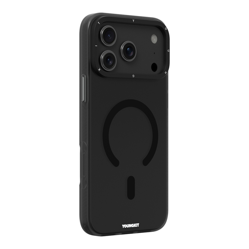 Apple iPhone 18 Pro Kılıf M-safe Şarj Özellikli Youngkit Hidden Sand Serisi Kapak - 9