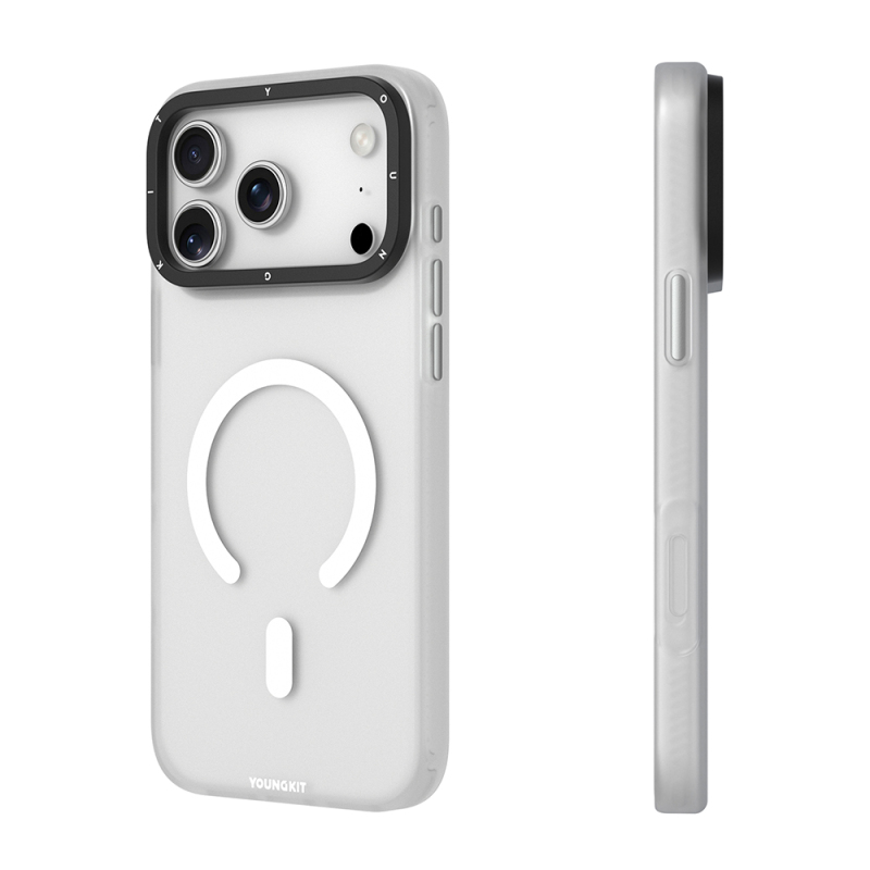Apple iPhone 18 Pro Kılıf M-safe Şarj Özellikli Youngkit Hidden Sand Serisi Kapak - 13