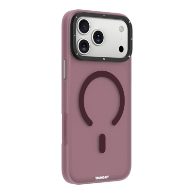 Apple iPhone 18 Pro Kılıf M-safe Şarj Özellikli Youngkit Hidden Sand Serisi Kapak - 15