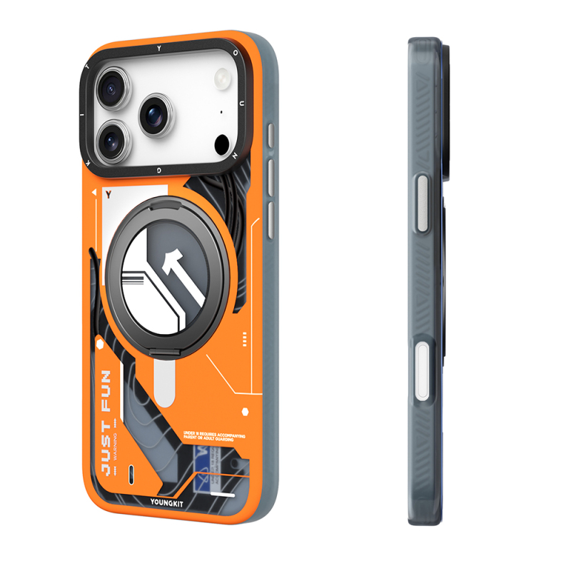 Apple iPhone 18 Pro Kılıf M-safe Şarj Özellikli Youngkit Starship Serisi Kapak - 11