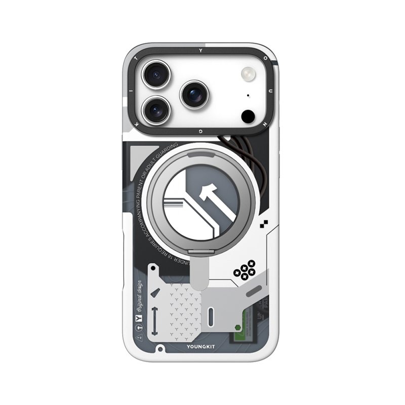 Apple iPhone 18 Pro Kılıf M-safe Şarj Özellikli Youngkit Starship Serisi Kapak - 7