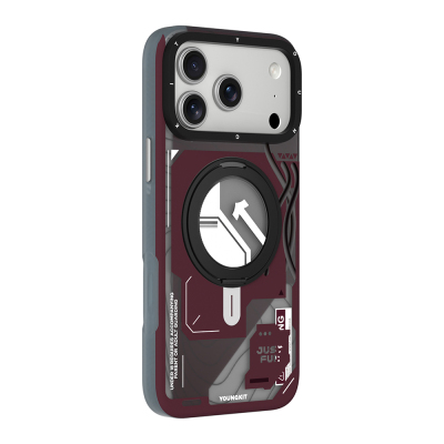 Apple iPhone 18 Pro Kılıf M-safe Şarj Özellikli Youngkit Starship Serisi Kapak - 23