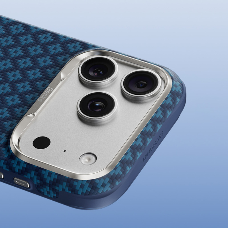 Apple iPhone 18 Pro Kılıf M-Safe Şarj Özellikli Yükseltilmiş Kamera Çerçeveli Benks ArmorGrid ArmorEdge X9 Serisi Kevlar Karbon Kapak - 2