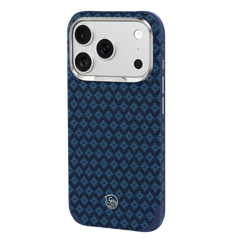 Apple iPhone 18 Pro Kılıf M-Safe Şarj Özellikli Yükseltilmiş Kamera Çerçeveli Benks ArmorGrid ArmorEdge X9 Serisi Kevlar Karbon Kapak - 7