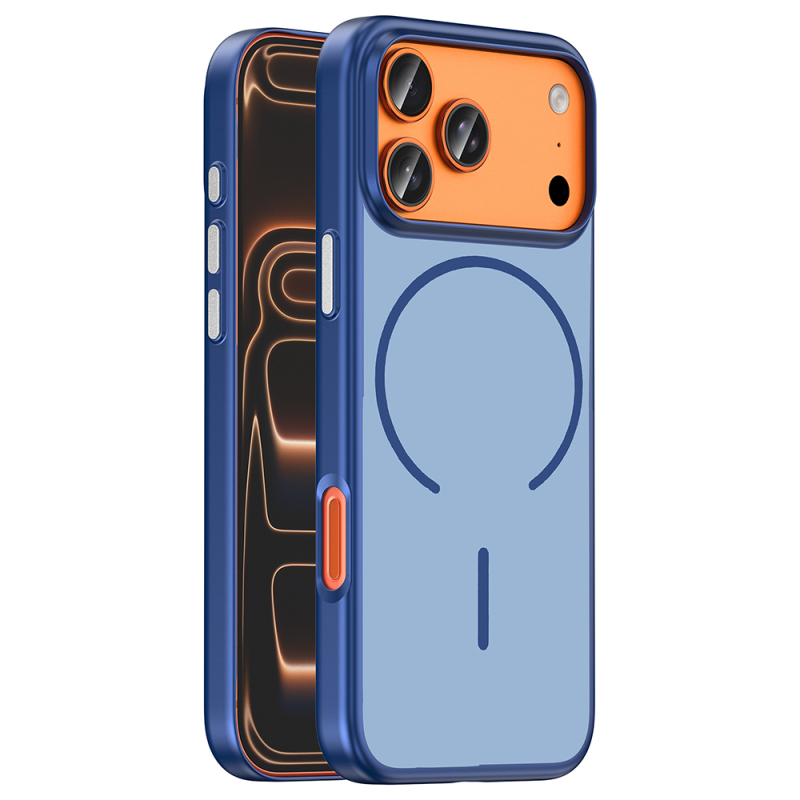 Apple iPhone 18 Pro Kılıf M-Safe Şarj Özellikli Zore Lora PC Kapak - 1